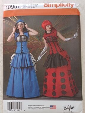 Simplicity 1095 Dr Who TARDIS Dalek  Scifi  Cosplay Time Traveler Costume